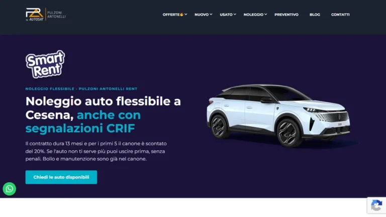 La pagina Smart Rent di Pulzoni Antonelli Rent