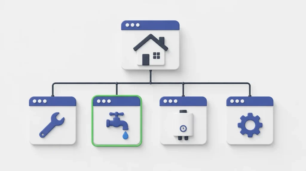 Le pagine dei servizi collegate alla home page del sito