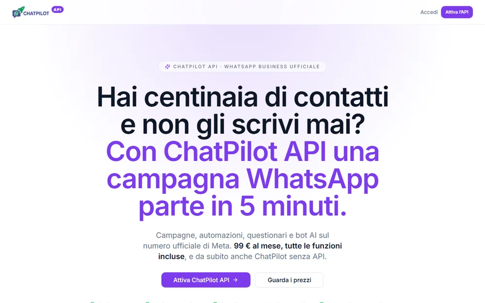 Il sito di Chatpilot API