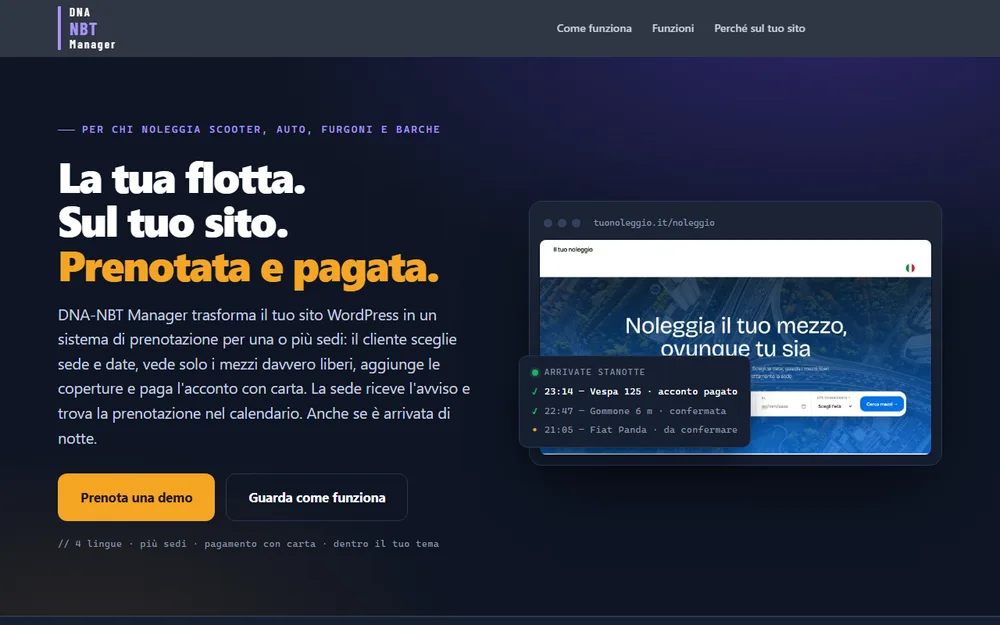 Il sito di DNA NBT Manager