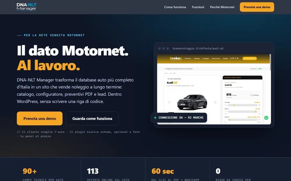 Il sito di DNA NLT Manager